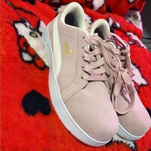 Puma Pink and White Women's Shoes